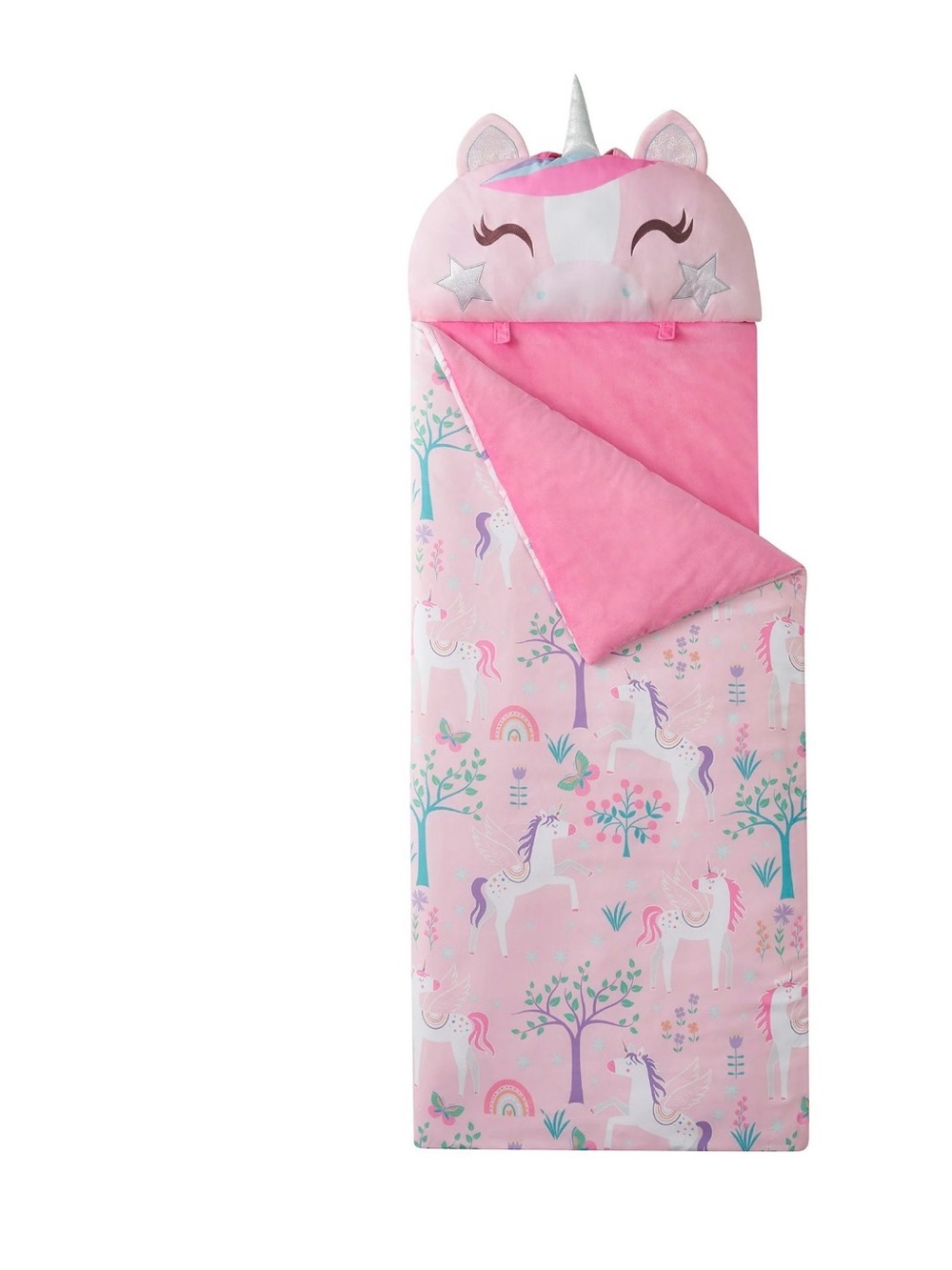 Pink Unicorn Kids Sleeping Bag